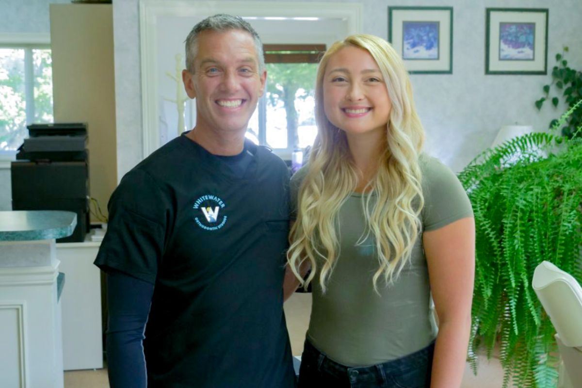 Dr. Leavitt with patient at Whitewater Orthodontic Studios in Yelm and Tacoma, WA